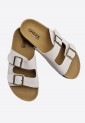 Greek Walk Double Buckle Flatform Sandals 525559