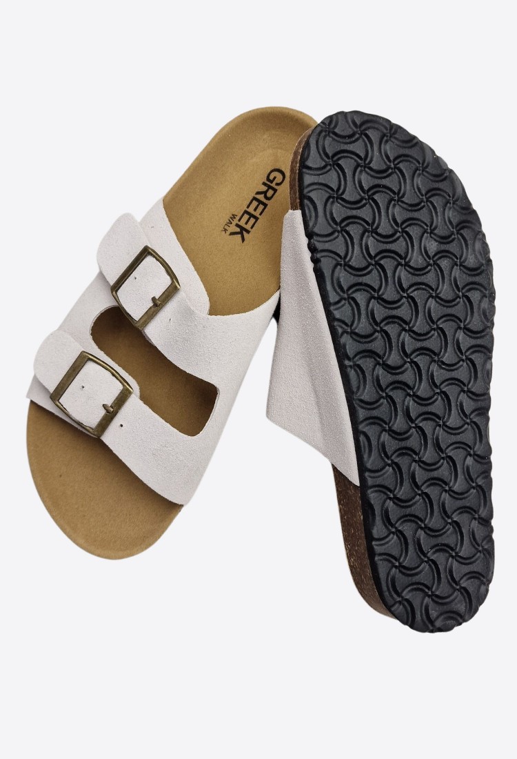 Greek Walk Double Buckle Flatform Sandals 525559