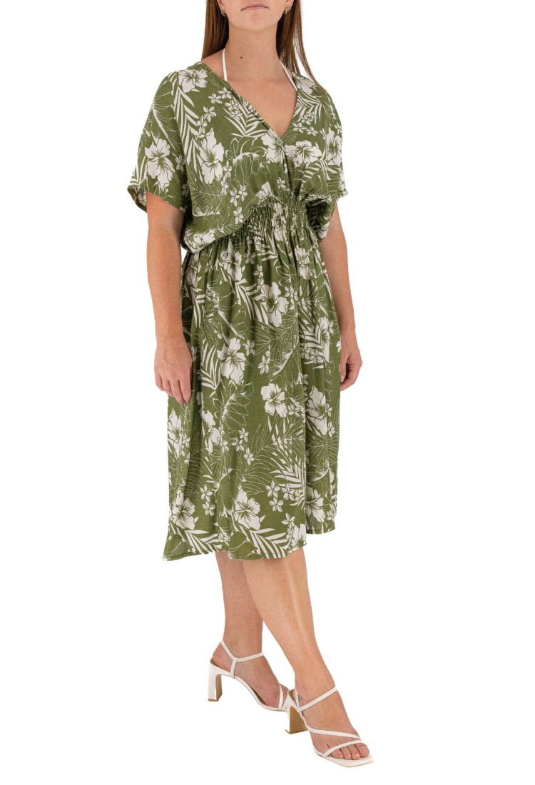 Midi Dress With Drawstring Waist 525852-1