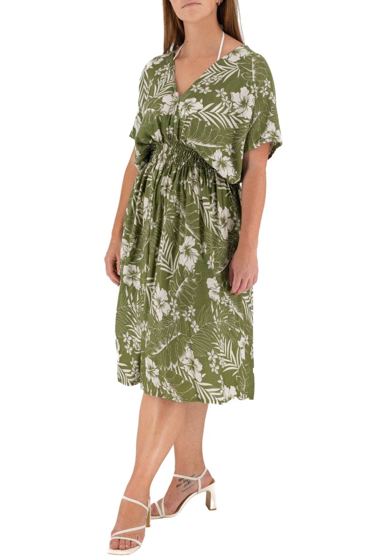 Midi Dress With Drawstring Waist 525852-1