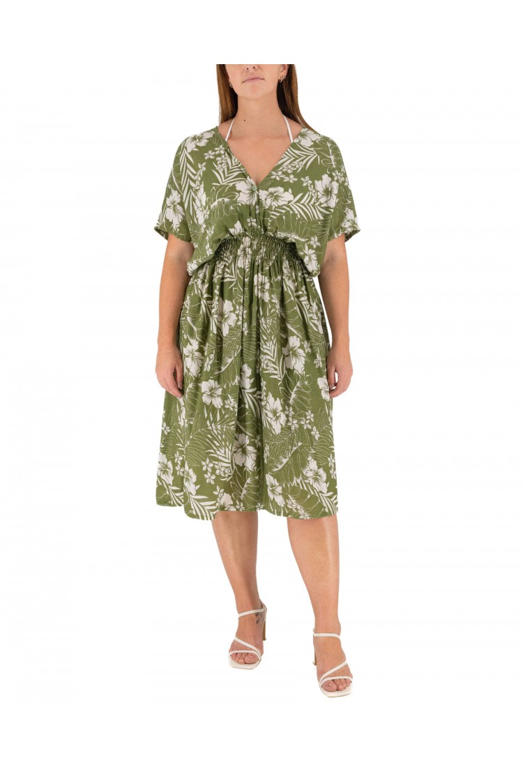 Midi Dress With Drawstring Waist 525852-1