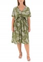Midi Dress With Drawstring Waist 525852-1 Midi Dress With Drawstring Waist 525852-1