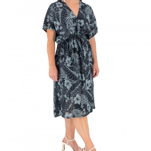 Midi Dress With Drawstring Waist 525852-2