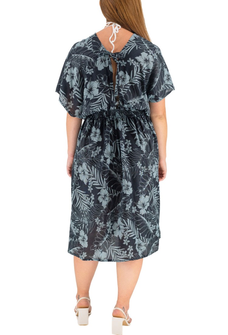 Midi Dress With Drawstring Waist 525852-2