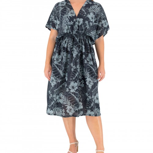 Midi Dress With Drawstring Waist 525852-2