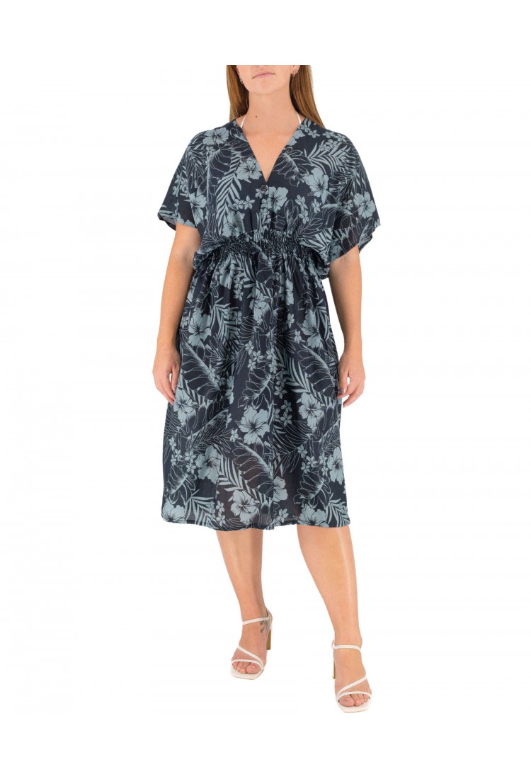 Midi Dress With Drawstring Waist 525852-2