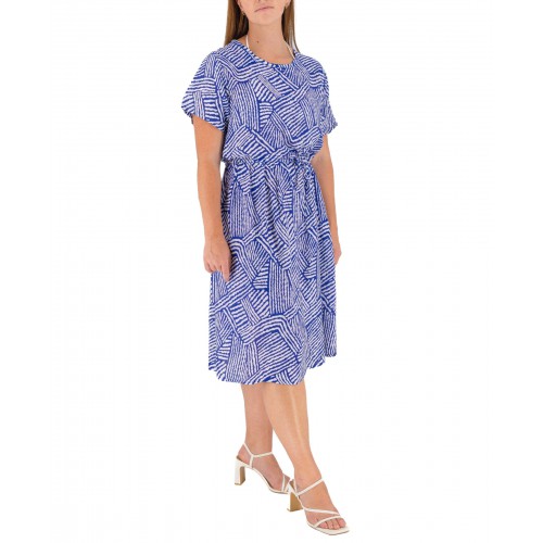 Midi Dress With Drawstring Waist 525858