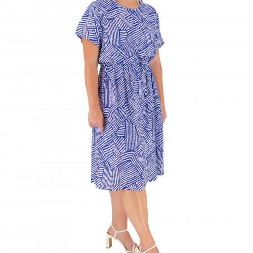 Midi Dress With Drawstring Waist 525858