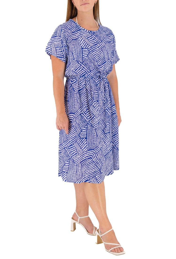 Midi Dress With Drawstring Waist 525858