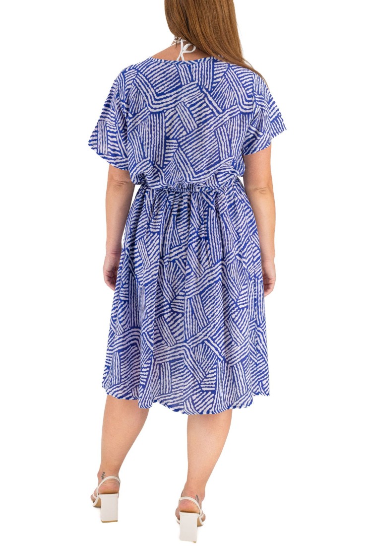 Midi Dress With Drawstring Waist 525858