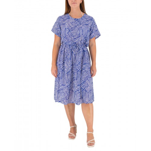 Midi Dress With Drawstring Waist 525858