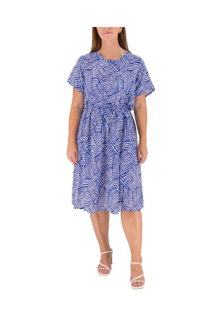 Midi Dress With Drawstring Waist 525858
