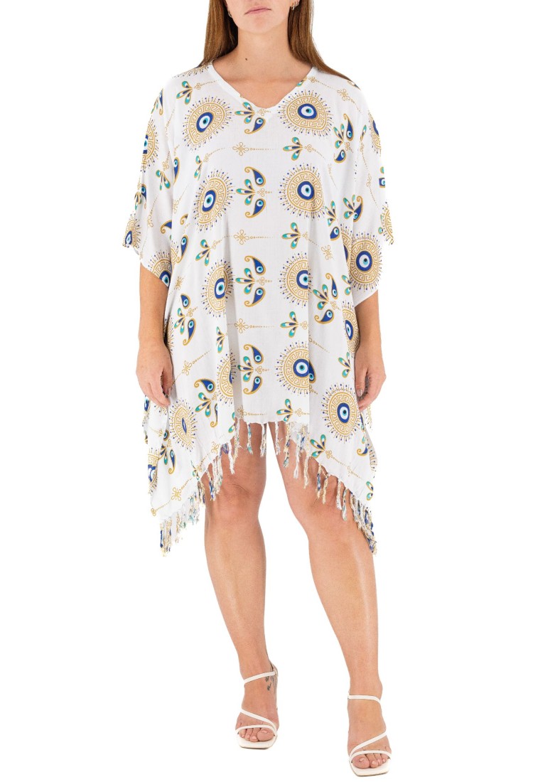 Kaftan With Eyes Print 525860-5 Kaftan With Eyes Print 525860-5