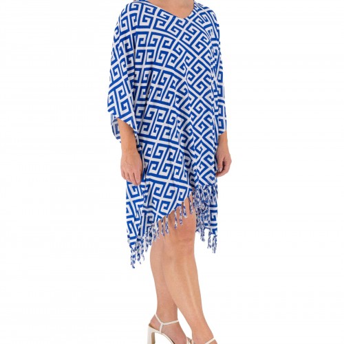 Kaftan with Meander print 525860-6