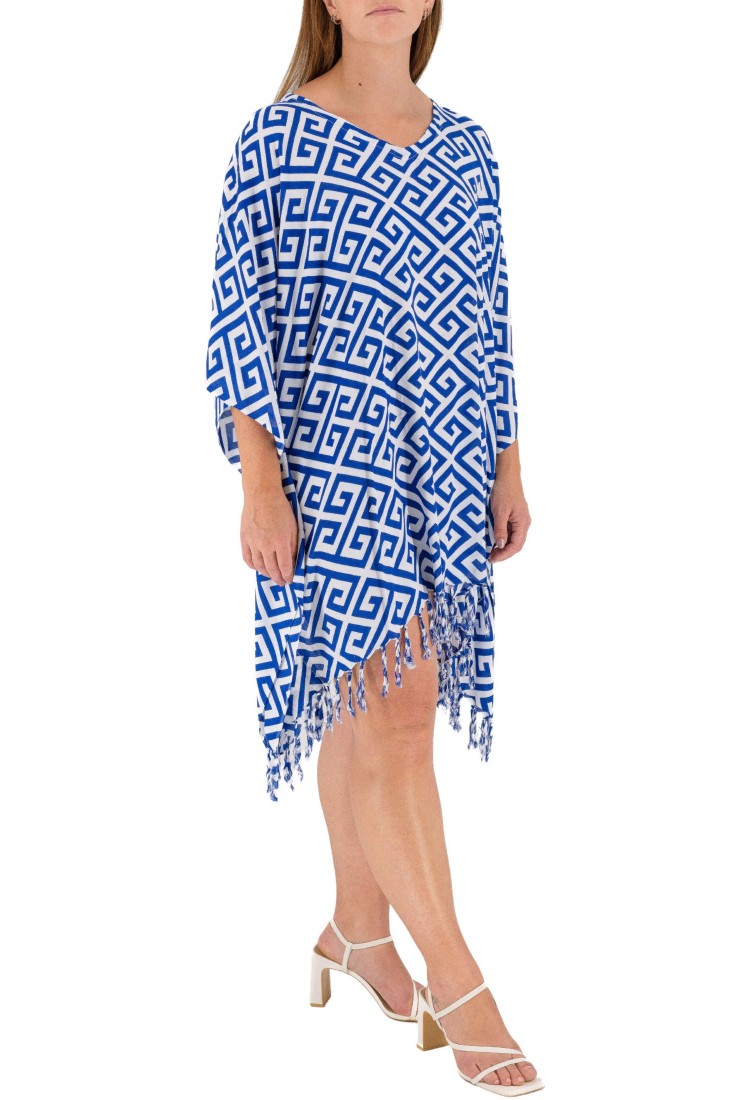 Kaftan with Meander print 525860-6