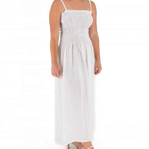 White Maxi Dress With Straps 525862-3