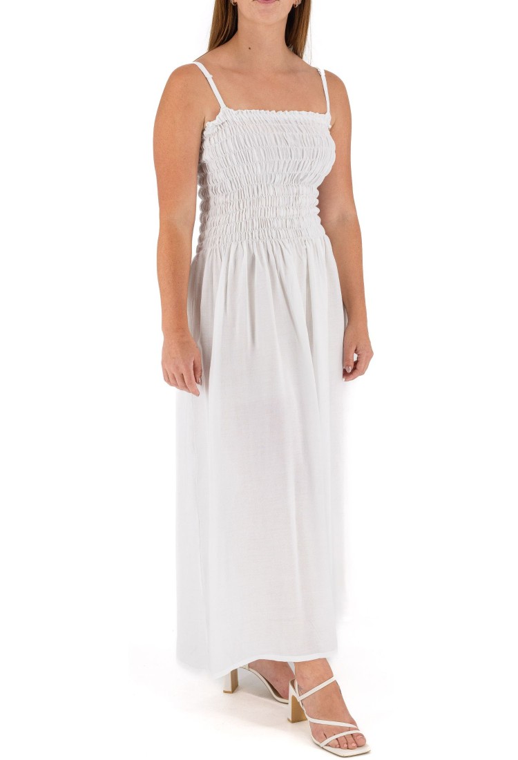 White Maxi Dress With Straps 525862-3