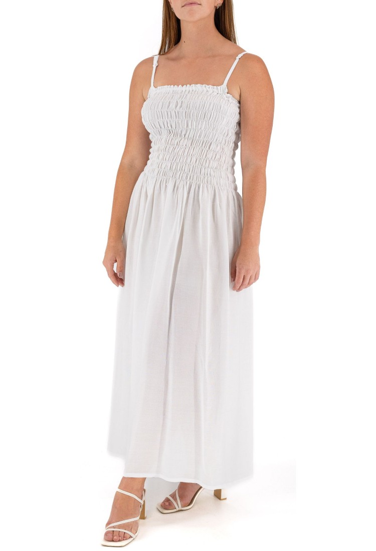 White Maxi Dress With Straps 525862-3