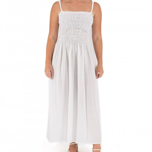 White Maxi Dress With Straps 525862-3