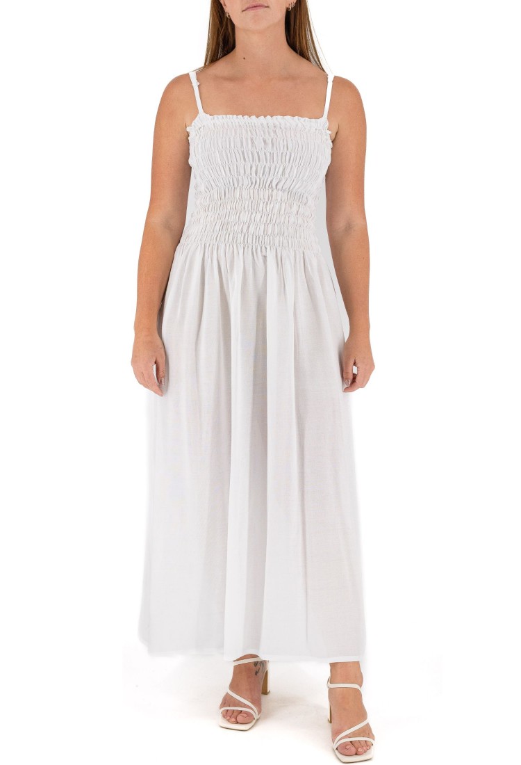 White Maxi Dress With Straps 525862-3 White Maxi Dress With Straps 525862-3