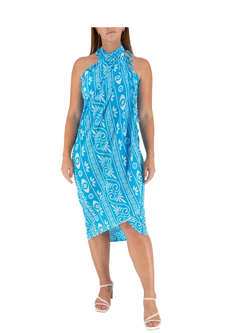Pareo With Meander And Fringes 522043-11 Pareo With Meander And Fringes 522043-11