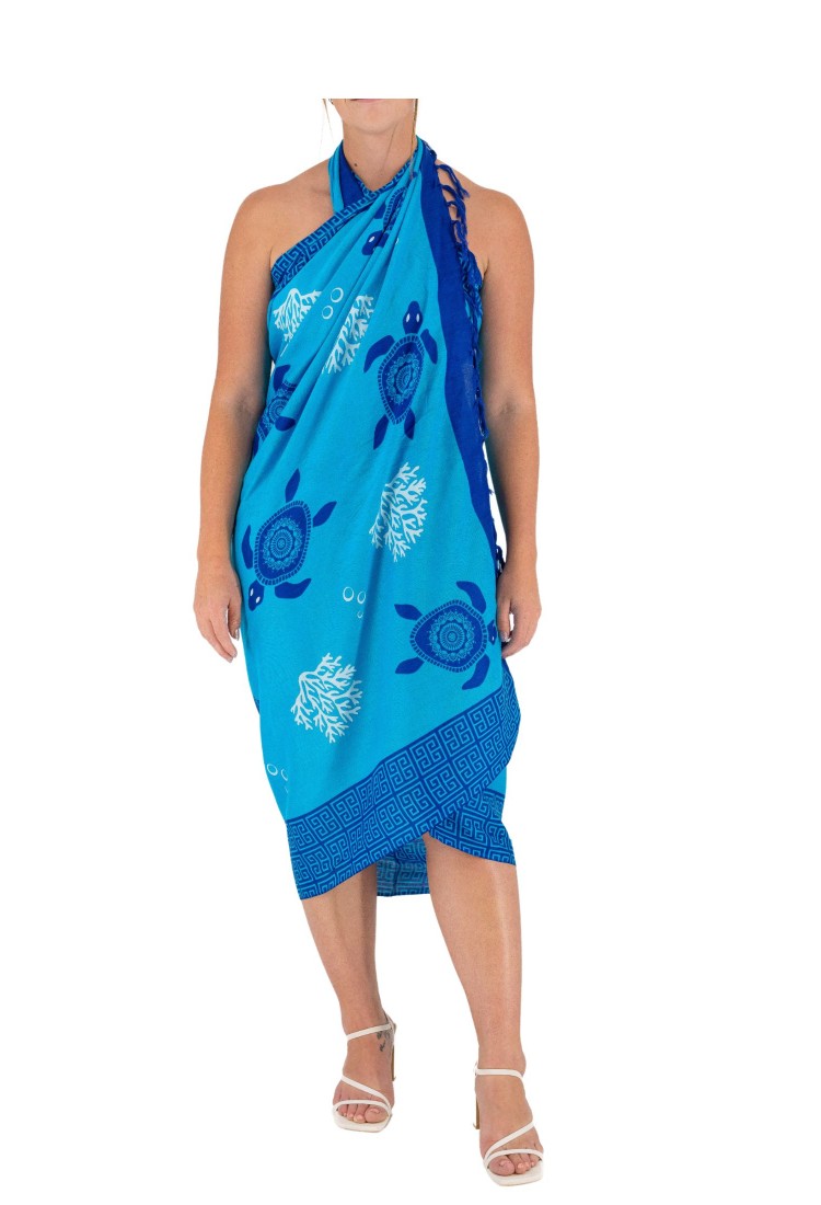 Pareo With Turtle Print 522043-14 Pareo With Turtle Print 522043-14