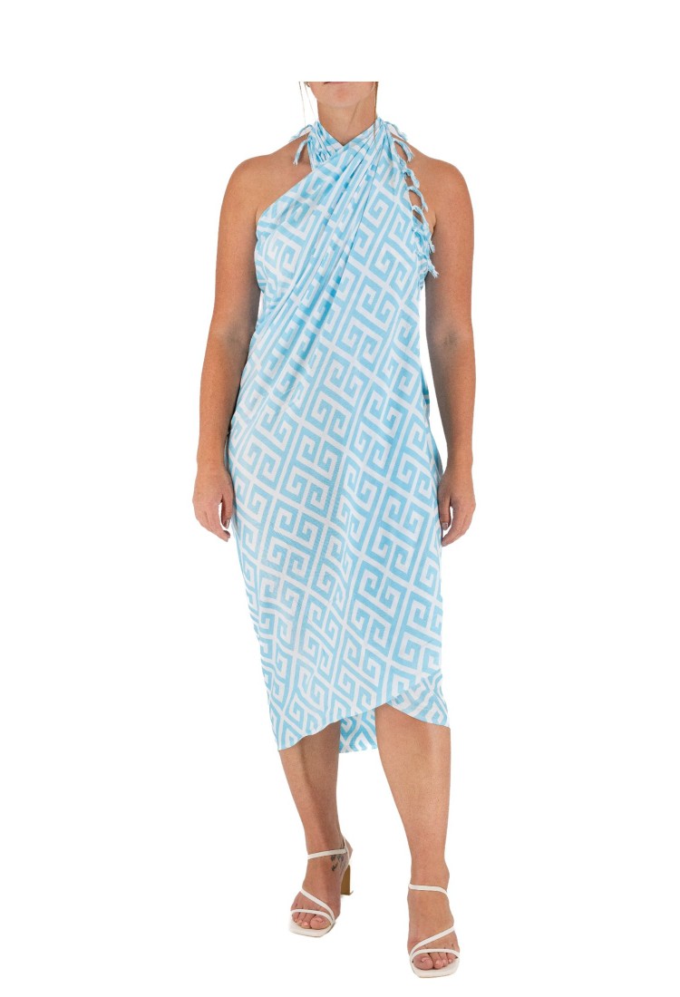 Pareo With Meander Print 522043-17 Pareo With Meander Print 522043-17