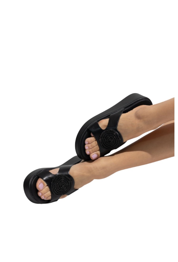 Platform With Rhinestones Black MEN034 Platform With Rhinestones Black MEN034