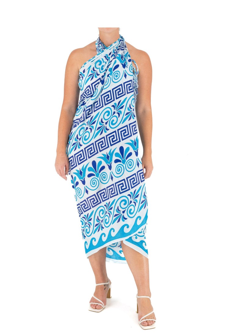 Pareo With Meander Print 522043-26 Pareo With Meander Print 522043-26