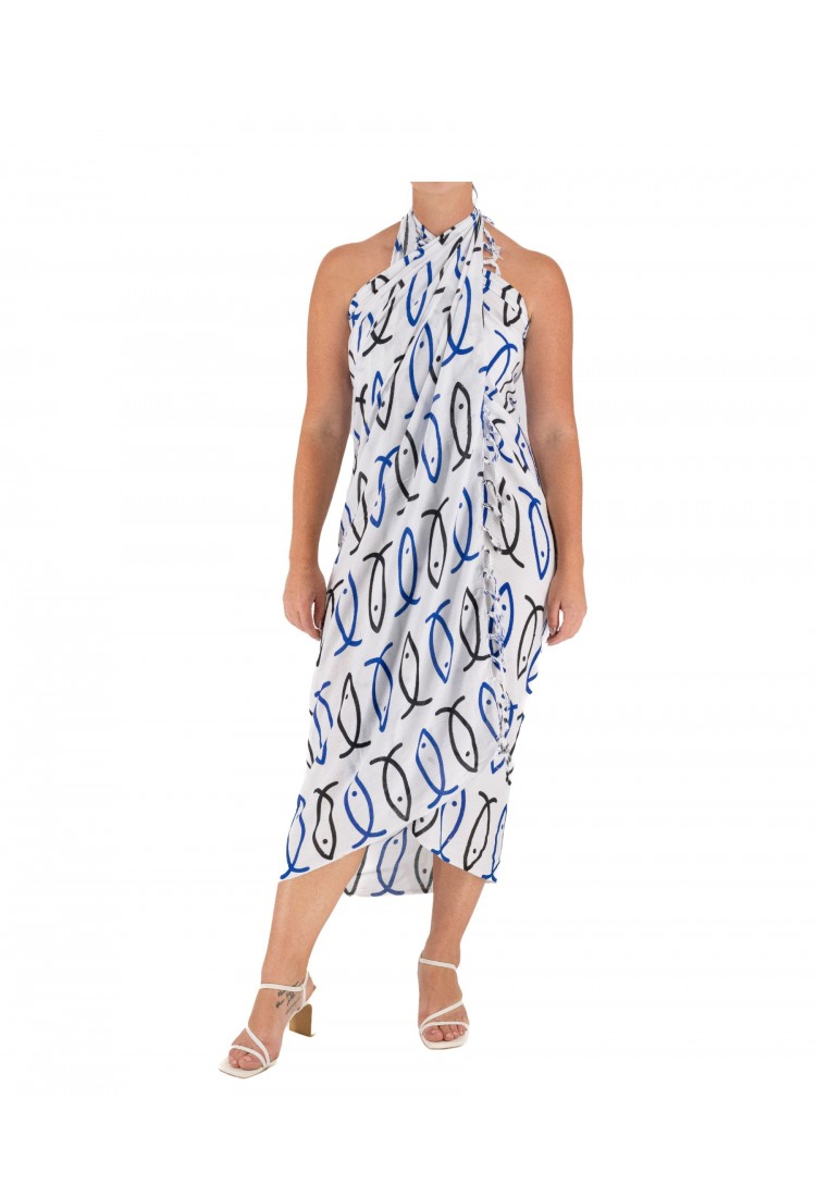 Pareo With Fish Print 522043-33