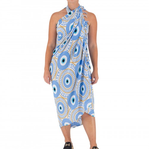 Pareo With Meander And Eye Print 522043-40