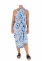 Pareo With Meander And Eye Print 522043-40 Pareo With Meander And Eye Print 522043-40