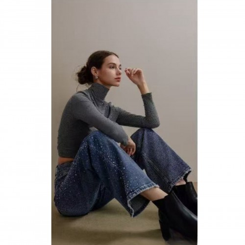 Trousers Jeans With Strass RTH3812 