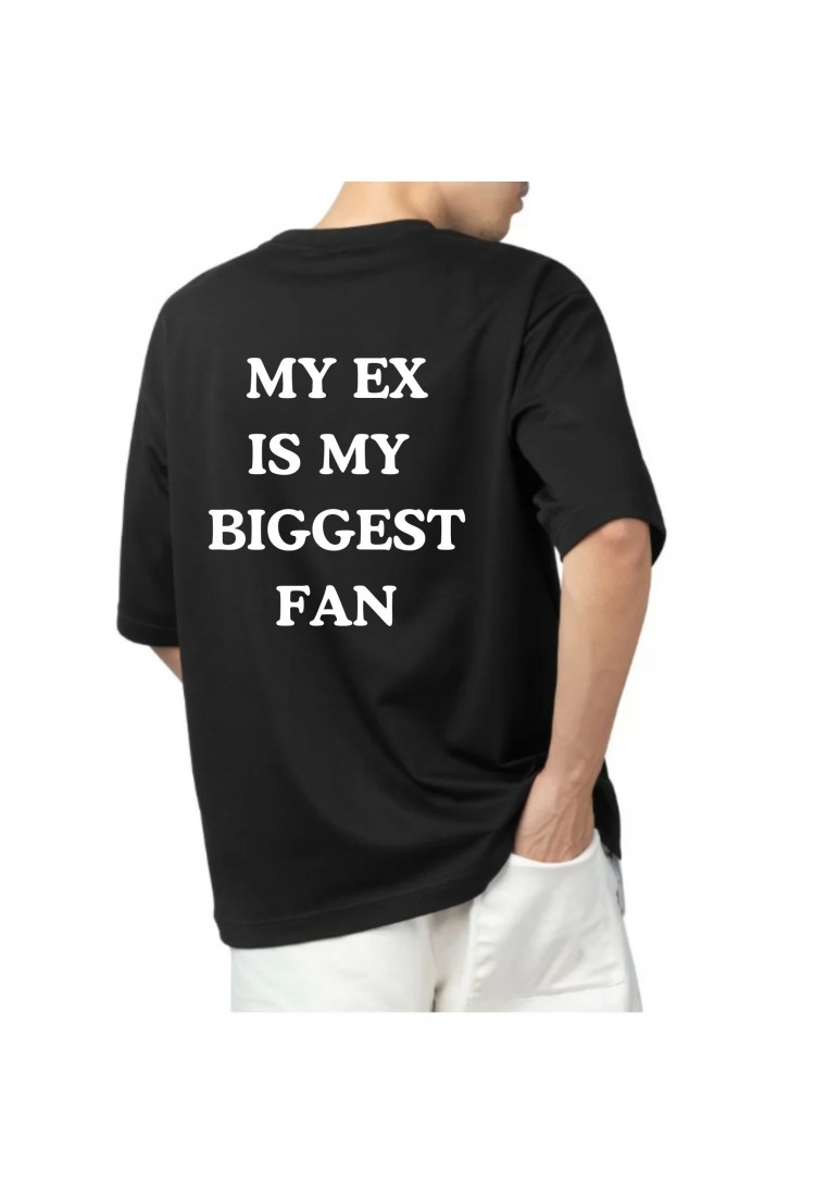 Μπλούζα Κοντομάνικη Με Τύπωμα Oversized My Ex Is My Biggest Fan MEF296