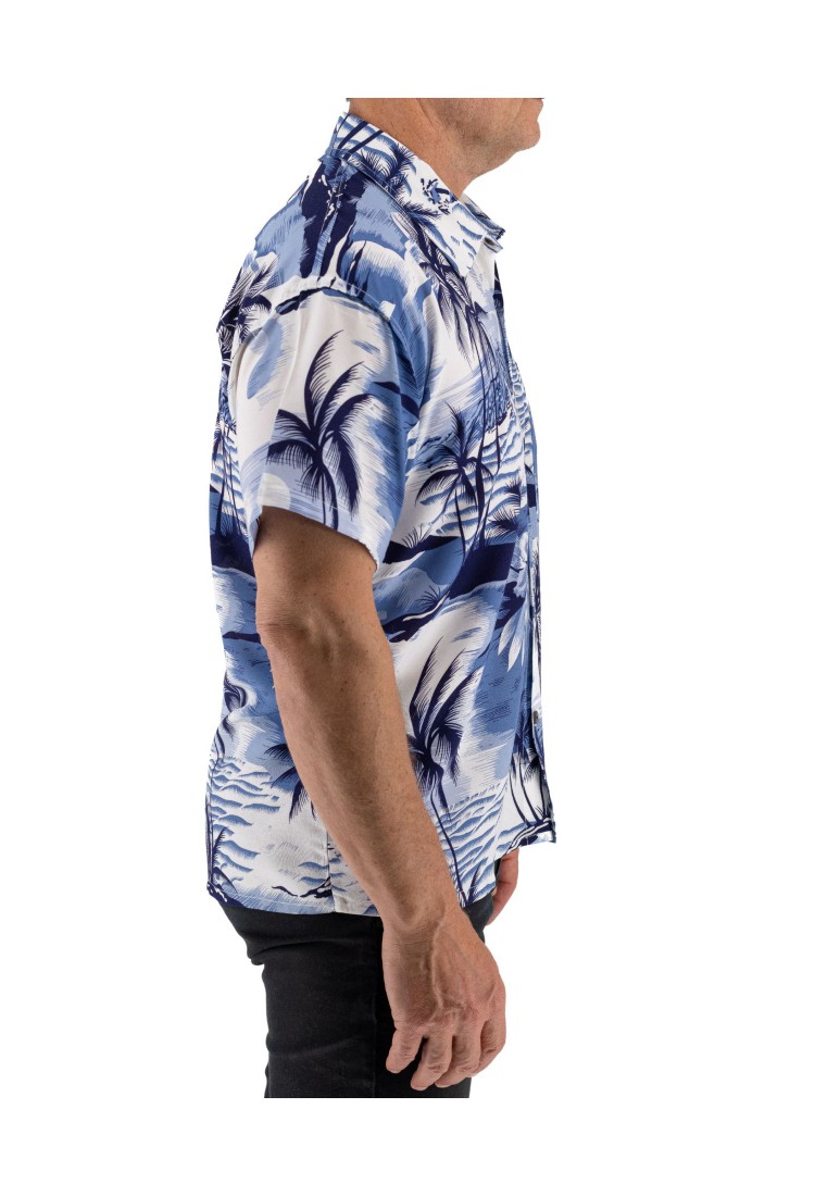 Men's Short Sleeve Shirt With Palm Trees 523013