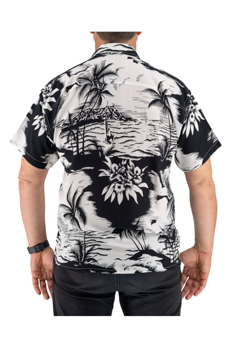 Men's Short Sleeve Shirt With Palm Trees 523013