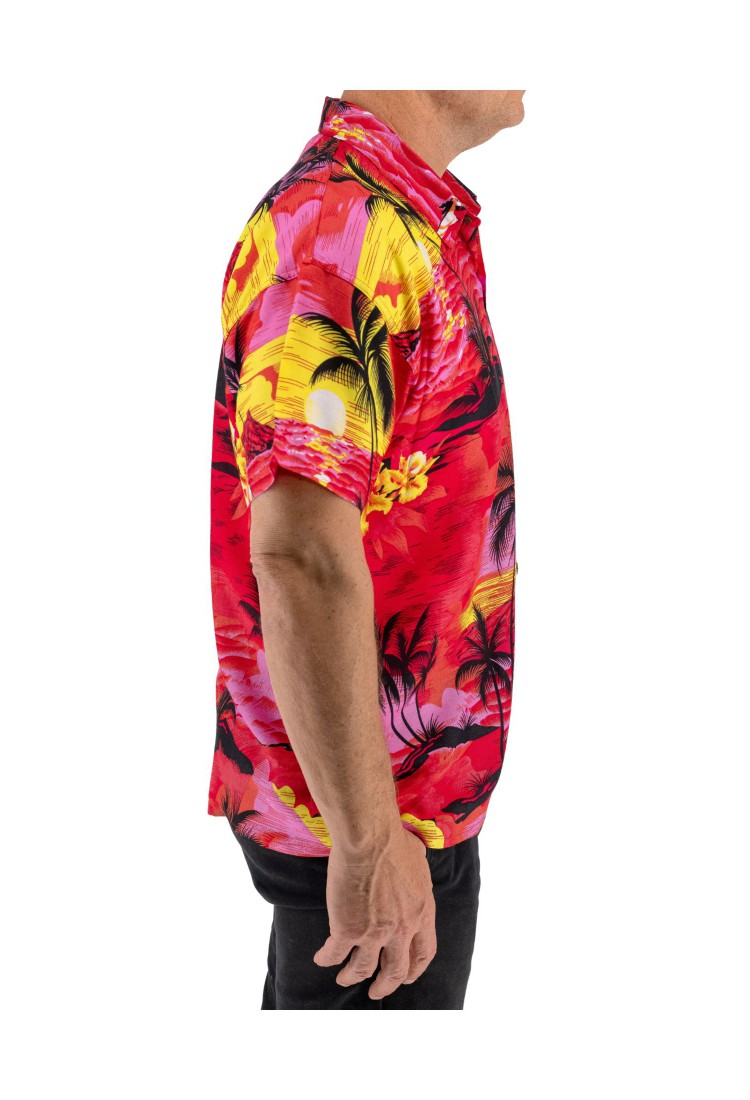 Men's Short Sleeve Shirt With Palm Trees 523013