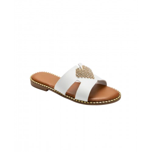 Slippers With Rhinestones Heart 526164