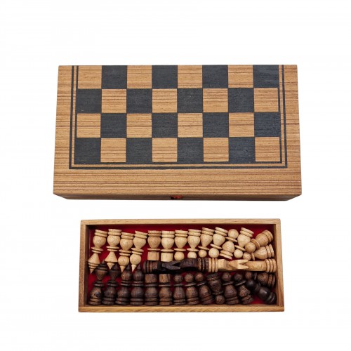 Wooden Backgammon and Chess Game 524059