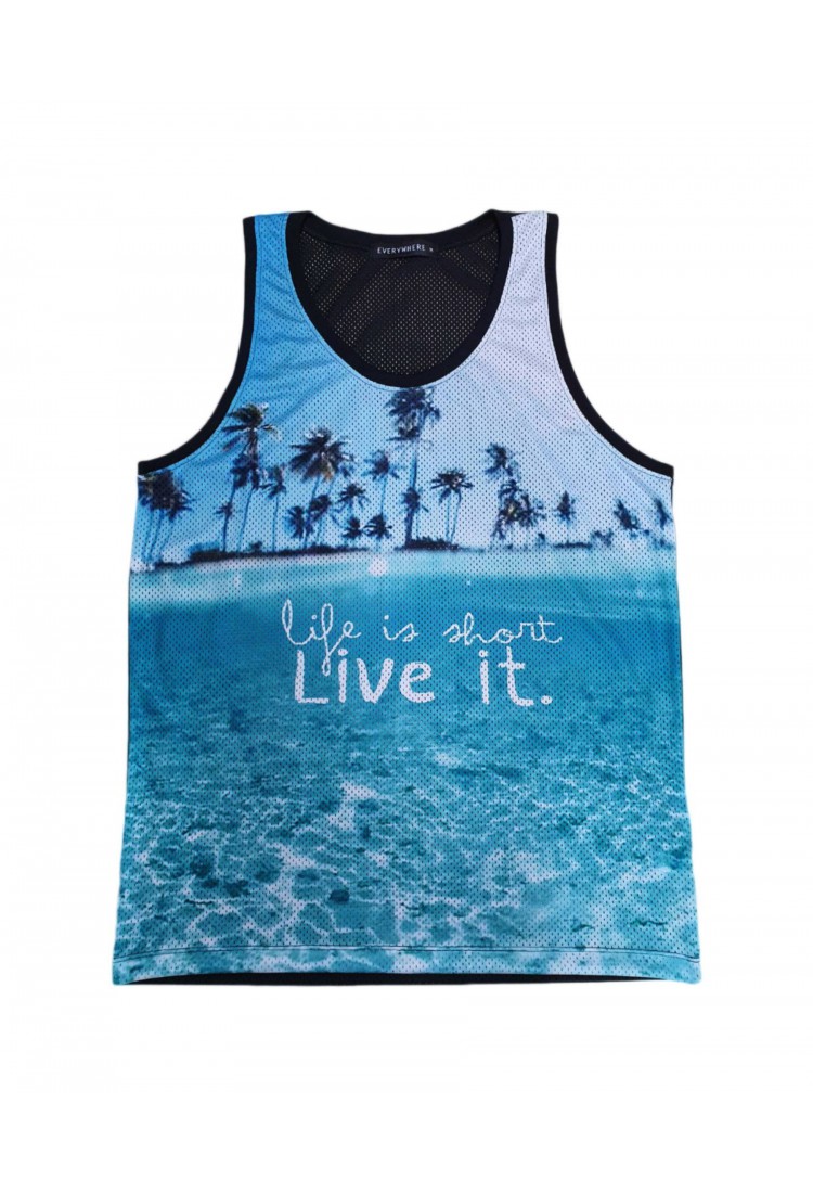 Ανδρικό Tank Top Life Is Hot Live It LIH736