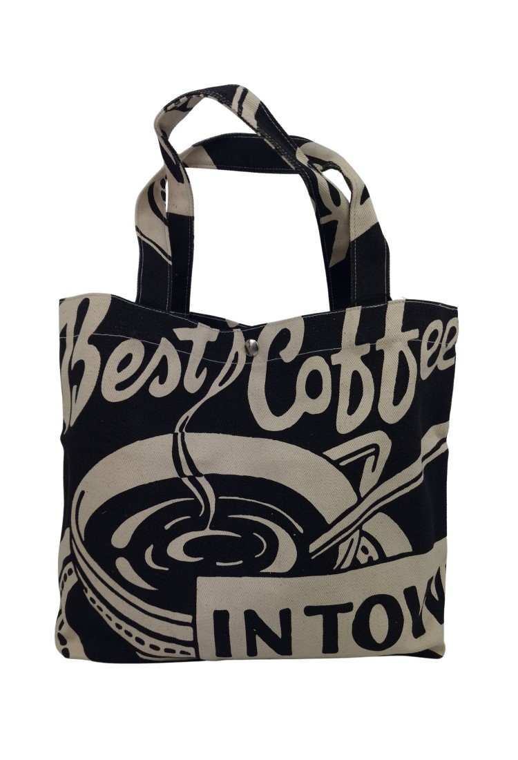 Canvas Hand/Shoulder Bag With Best Coffee Print 525753 Canvas Hand/Shoulder Bag With Best Coffee Print 525753