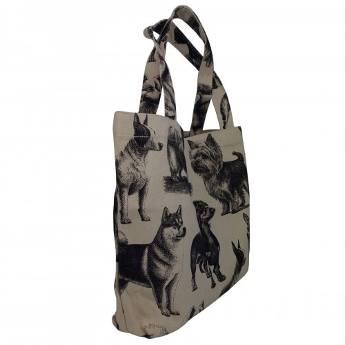Τσάντα Καμβάς Tote Bag Με Τύπωμα Σκυλάκια 525753-1