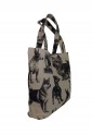 Canvas Handbag/Shoulder Bag With Dog Print 525753-1