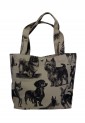 Canvas Handbag/Shoulder Bag With Dog Print 525753-1