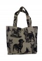 Canvas Handbag/Shoulder Bag With Dog Print 525753-1