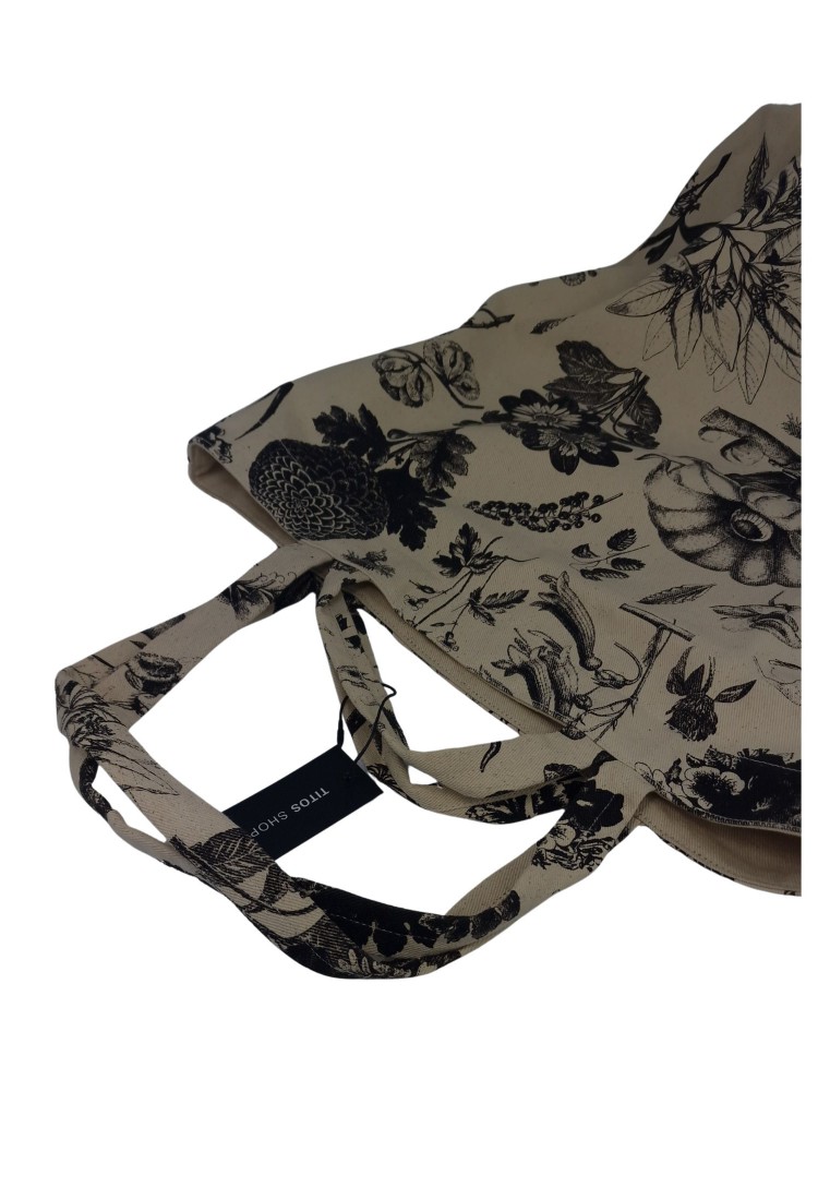 Large Floral Print Canvas Hand/Shoulder Bag 525752