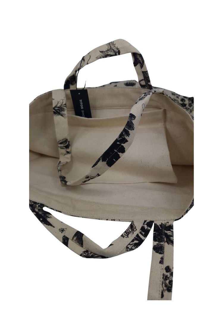 Large Floral Print Canvas Hand/Shoulder Bag 525752
