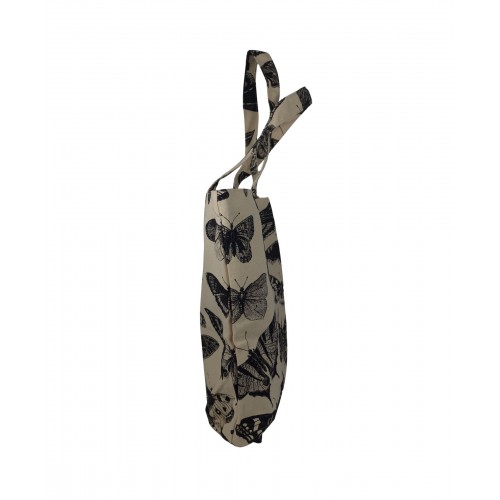 Canvas Tote Bag With Butterfly Print 525750