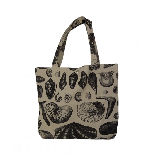 Canvas Tote Bag With Shell Print 525750-1