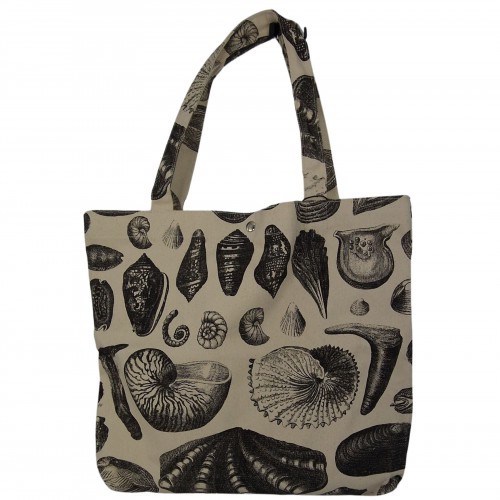 Τσάντα Tote Bag Καμβάς Με Τύπωμα Κοχύλια 525750-1